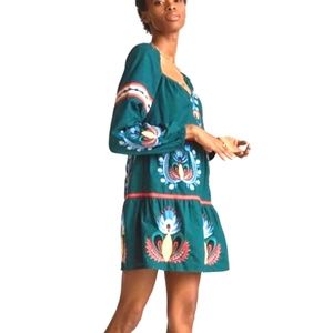 Anthropologie Embroidered Tunic Dress by Let Me Be